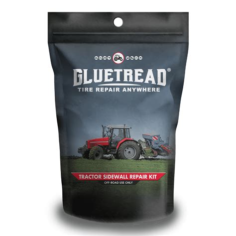 GlueTread Tractor Sidewall Tire Repair Kit | Off-Road Puncture Repair Anywhere No Need to Remove ...