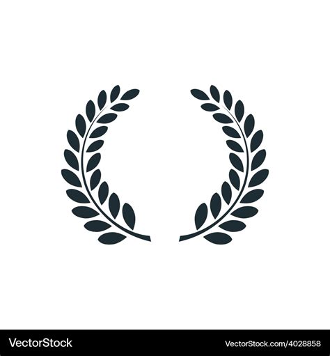 Laurel wreath simple concept logo Royalty Free Vector Image