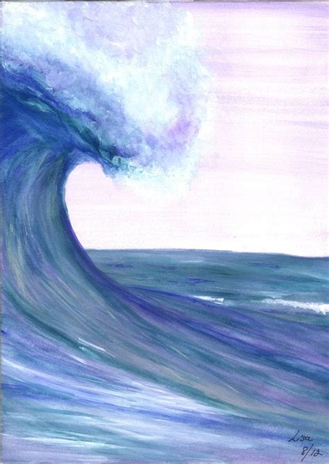 Items similar to ORIGINAL Watercolor Painting - OCEAN WAVE - 9"x12" - Hand Painted on Etsy