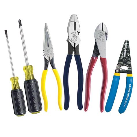 Klein Tools 6-Piece Apprentice Electrician Tool Set (94126) 94126 - The ...