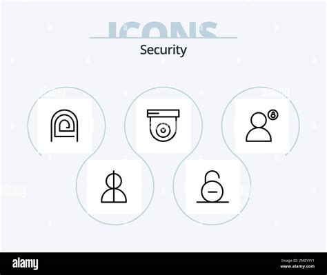 Security Line Icon Pack 5 Icon Design. spy. camera. look. spam. message Stock Vector Image & Art ...