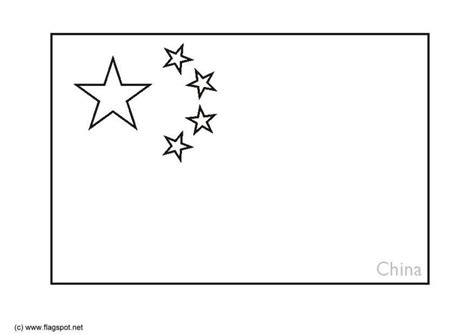 Coloring Page flag China - Free printables - Img 6277