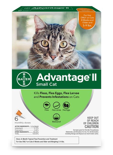 Advantage II Flea Treatment for Small Cats, 6 Monthly Treatments - Walmart.com