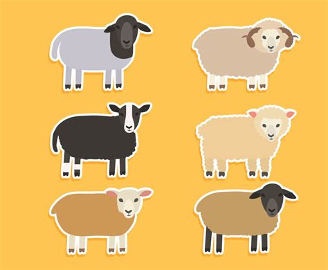 Sheep Collection Vector Vector Art & Graphics | freevector.com