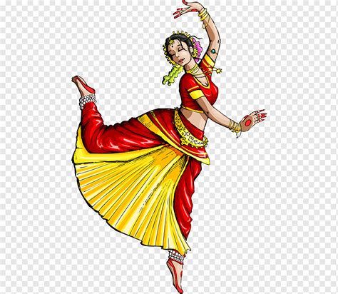 Indian Classical Dance Black And White Clipart