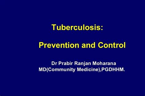 Tuberculosis: Prevention & Control