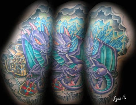 Purple dragon tattoo #ryancockerham #ryantattoos #ryantattooschicago #chicagotattooartist # ...