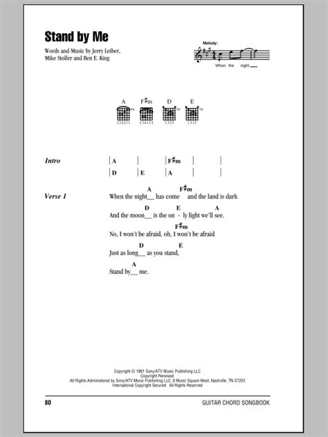 Stand By Me by Ben E. King - Guitar Chords/Lyrics - Guitar Instructor