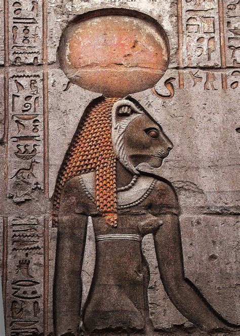 Sekhmet. From wall of Kom Ombo Temple, Egypt | Ancient egyptian art ...