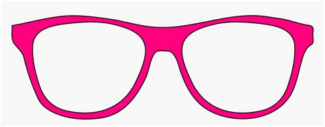 Eye Glasses Template Free - Pink Glasses Clipart, HD Png Download - kindpng