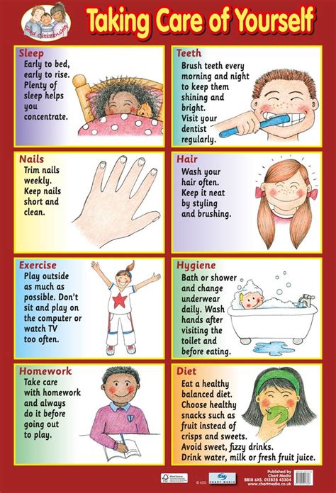 Taking Care of Yourself | Kids health, Hygiene lessons, Charts for kids