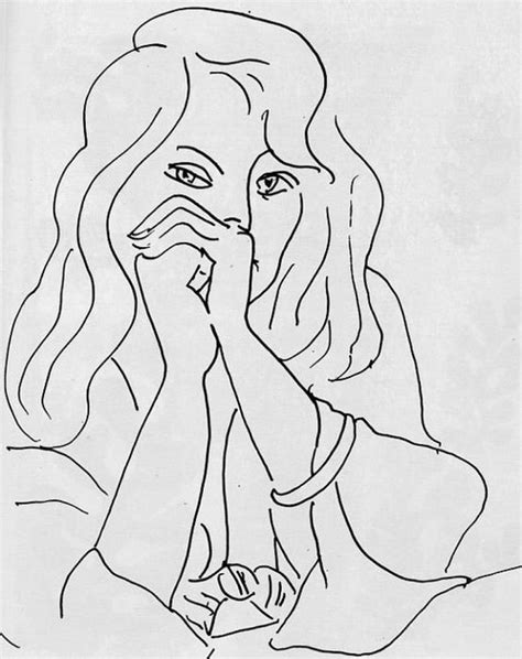 Face Matisse Line Drawings