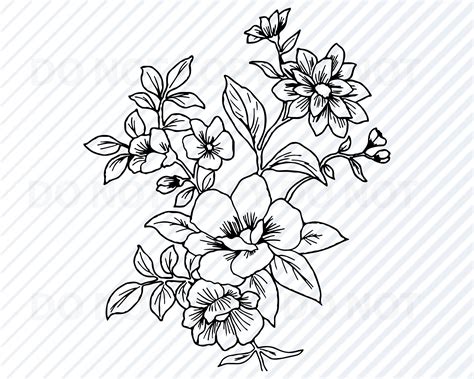 Flower Svg Flowers Svg Flower Svg Flower Svg For Cricut Flower Dxf Svg | The Best Porn Website