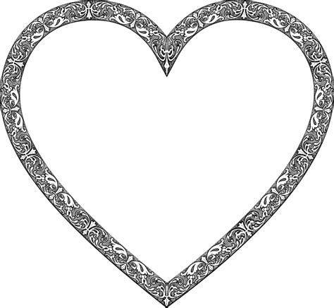 fancy vintage heart clipart image free svg files - SVG Heart