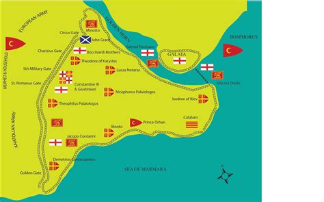 1453 Siege Of Constantinople Map