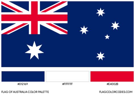 Australia flag color codes