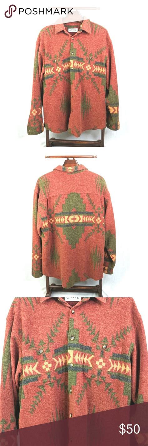 Orvis Flannel Shirt Mens L Aztec Print Southwest | Flannel shirt, Mens shirts, Colorful shirts