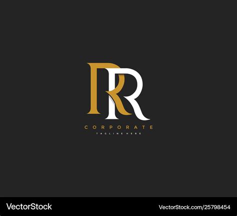 Elegant rr letter linked monogram logo design Vector Image