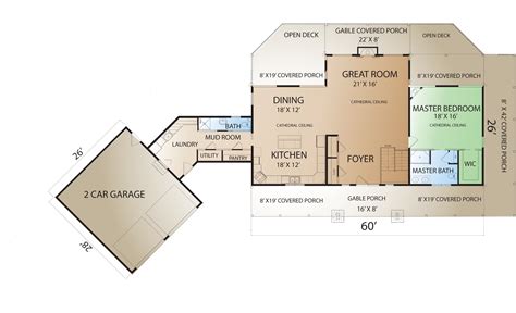 House Plans With Garage Attached By Breezeway