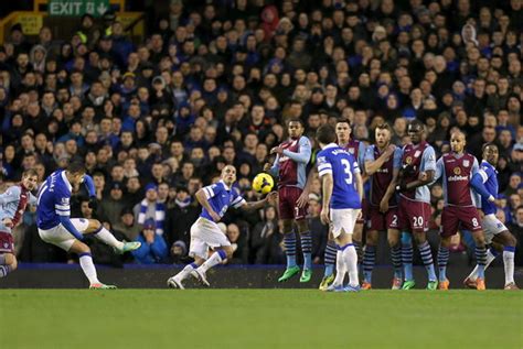 Amazing Free-Kick! Kevin Mirallas (Everton) vs Aston Villa | inside ...