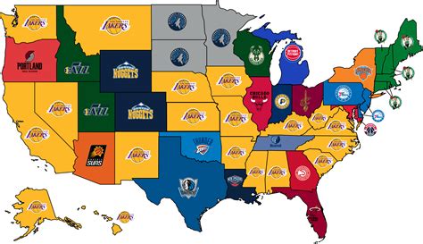 Most Popular NBA Team by State 2024