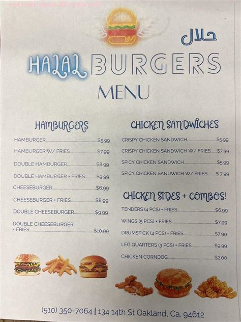 Online Menu of Halal Burgers and More Restaurant, Oakland, California, 94612 - Zmenu