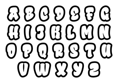 Printable Bubble Alphabet Letters