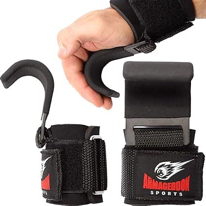 Weight Lifting Hand Grips Workout Pads with With Built in Adjustable Wrist Support Wraps for ...