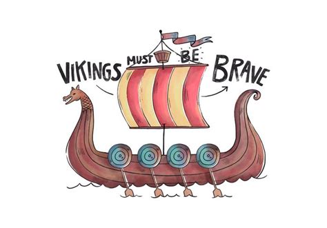 Viking Dragon Ship Vector 159903 Vector Art at Vecteezy