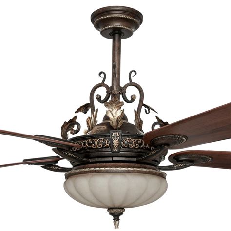 Home Decorators Collection Chateau Deville 52 in. Integrated LED Indoor Walnut Ceiling Fan with ...