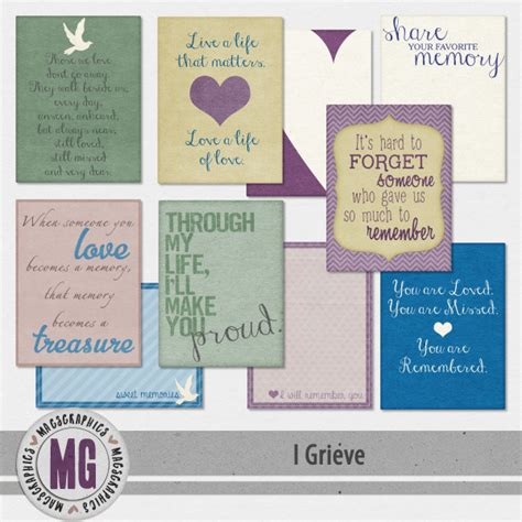 I Grieve Journal Cards | Digital Art