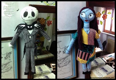 Jack and Sally plush dolls by Lara-Blue on DeviantArt