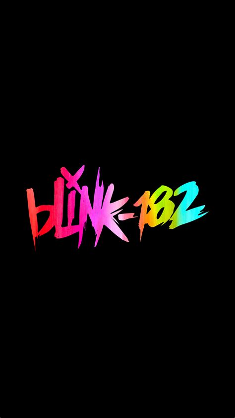 Blink-182 logo with the NINE album colors [2376 x 4224] : iWallpaper