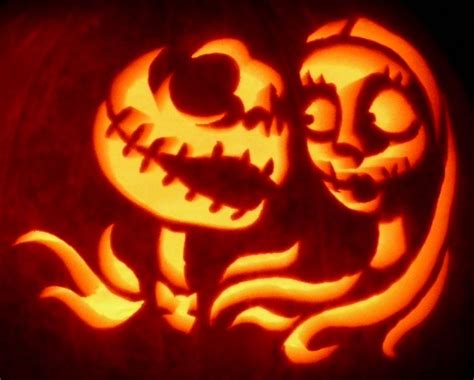 Jack Skellington Pumpkin Carving Stencil - Printable Color