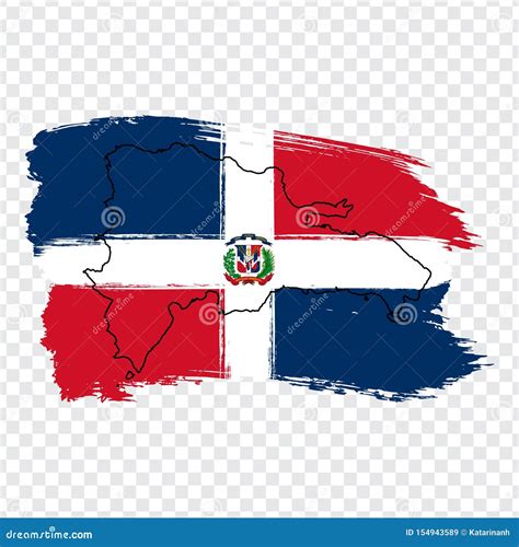 Bandera De La República Dominicana De La República Dominicana De Los Movimientos Del Cepillo Y ...