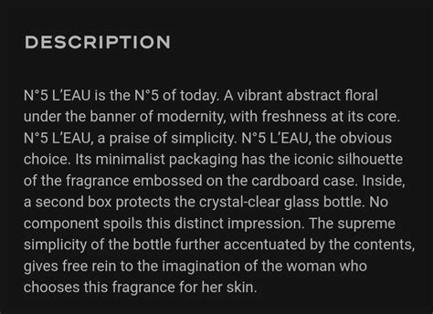 Chanel N° 5 L'EAU, Beauty & Personal Care, Fragrance & Deodorants on Carousell