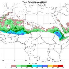 c. Locust distribution patterns for October showing the migration of ...