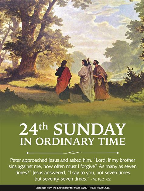 24th Sunday in Ordinary Time, Year A – Homily – The Renewal of Faith Blog