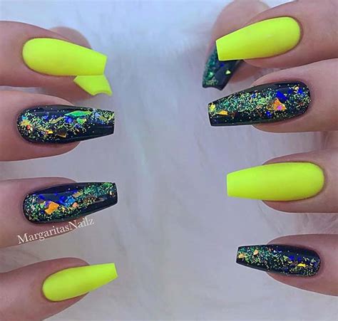 Short Yellow Ombre Acrylic Nails / We hope our list of varied grey nail ...