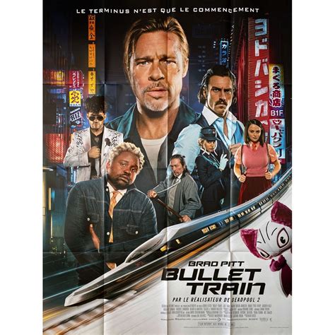 BULLET TRAIN French Movie Poster - 47x63 in. - 2022 Def