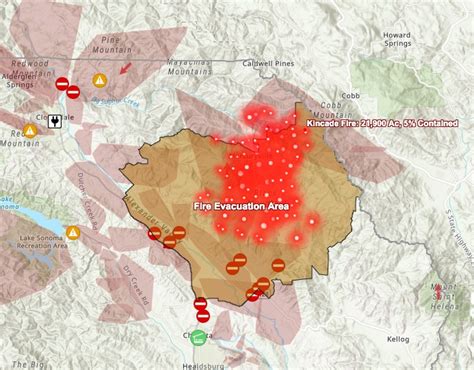 California Wildfire Evacuation Map: Tick, Kincade, Old Water Fires Force More Than 40,00 People ...