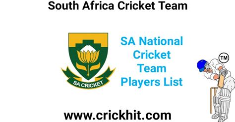 South Africa National Cricket Team Players List 2023 | South Africa ...