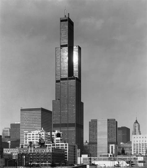 Willis Tower (formerly Sears Tower) Chicago IL (1974) | SOM | Photo © Ezra Stoller/Esto | Sears ...