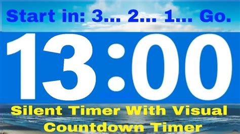 13 Minute Countdown Timer -Beep & Time Remaining at Each Minute * NO ...