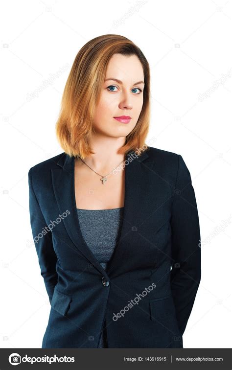 Business portrait of 35 year old woman in formalwear — Stock Photo © annanahabed #143916915