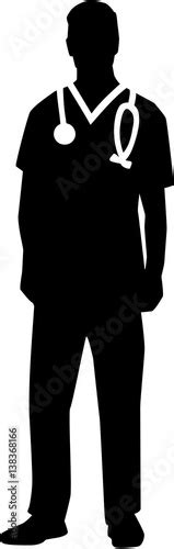 "Male nurse silhouette" Stock image and royalty-free vector files on ...