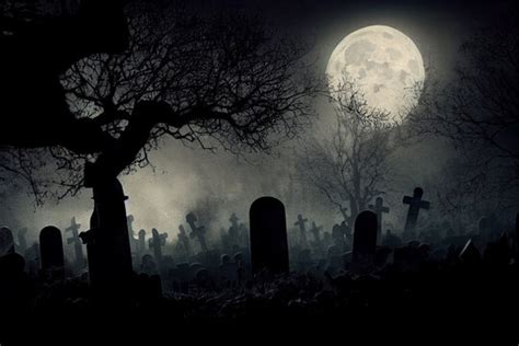 Spooky Graveyard Wallpaper