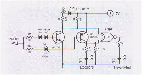 Logic Probe Tester Circuit - ElectroSchematics.com