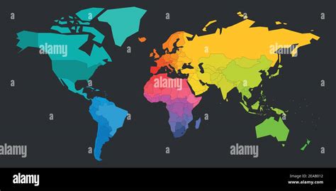 Colorful Blank World Maps