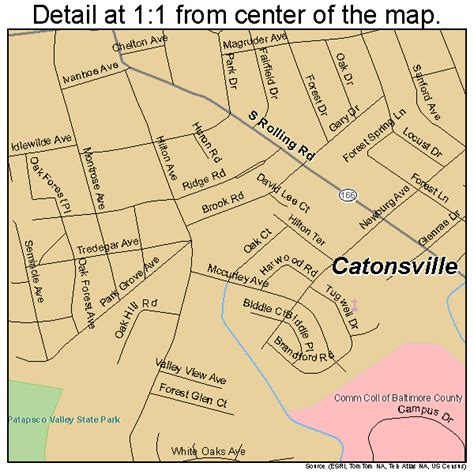 Catonsville Maryland Street Map 2414125